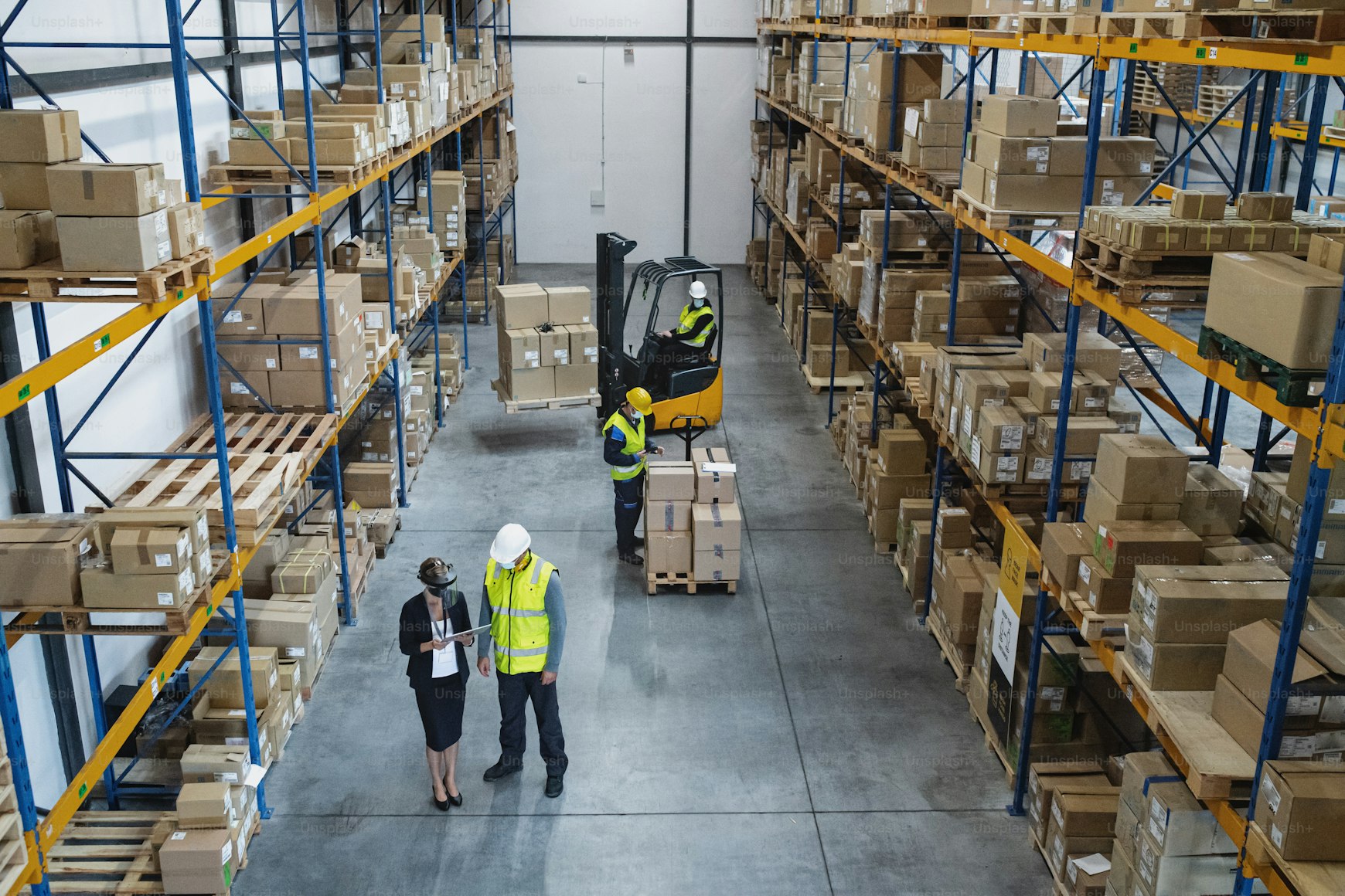 Warehouse consultants overseeing operations
